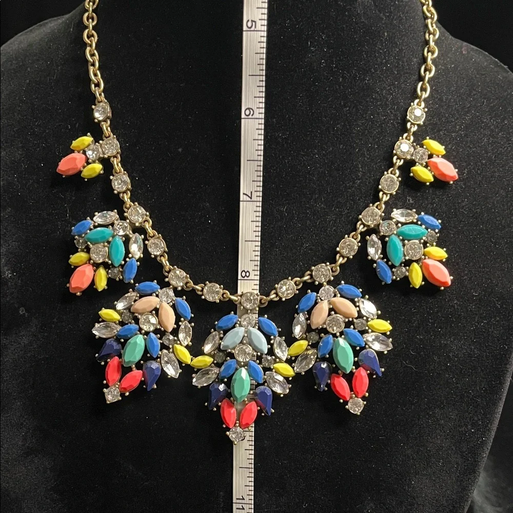 1533 J. Crew Multicolor Gem Necklace - Picture 3 of 6